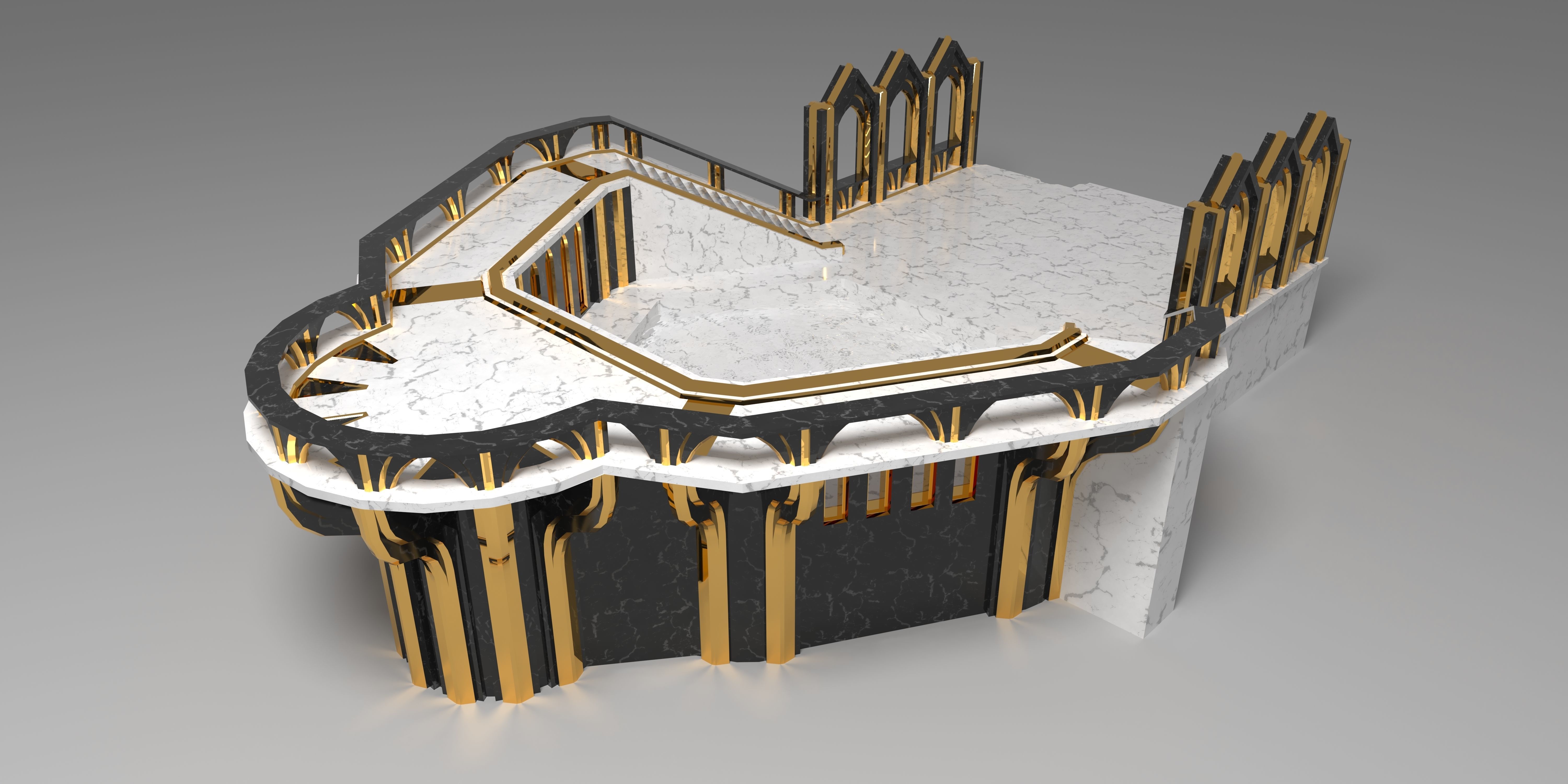 Empyrean Throne Low-poly 3D model_5