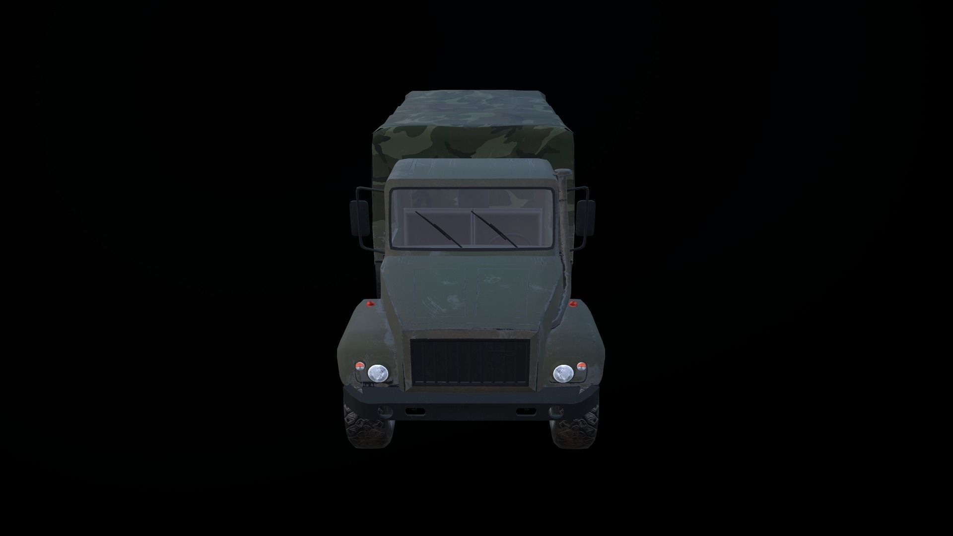 Gaz 3308 truck Low-poly 3D model_6