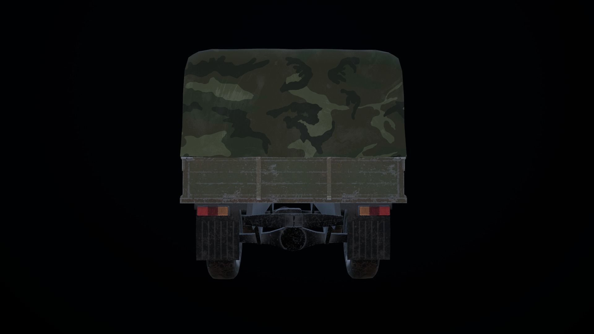 Gaz 3308 truck Low-poly 3D model_3