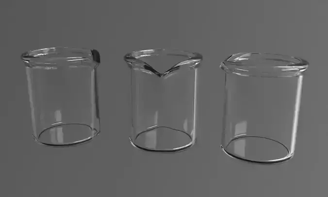Glass beaker 3D model