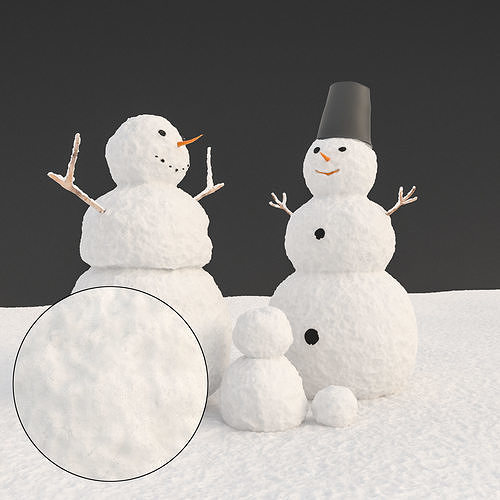 Snowman 3d model 3D model