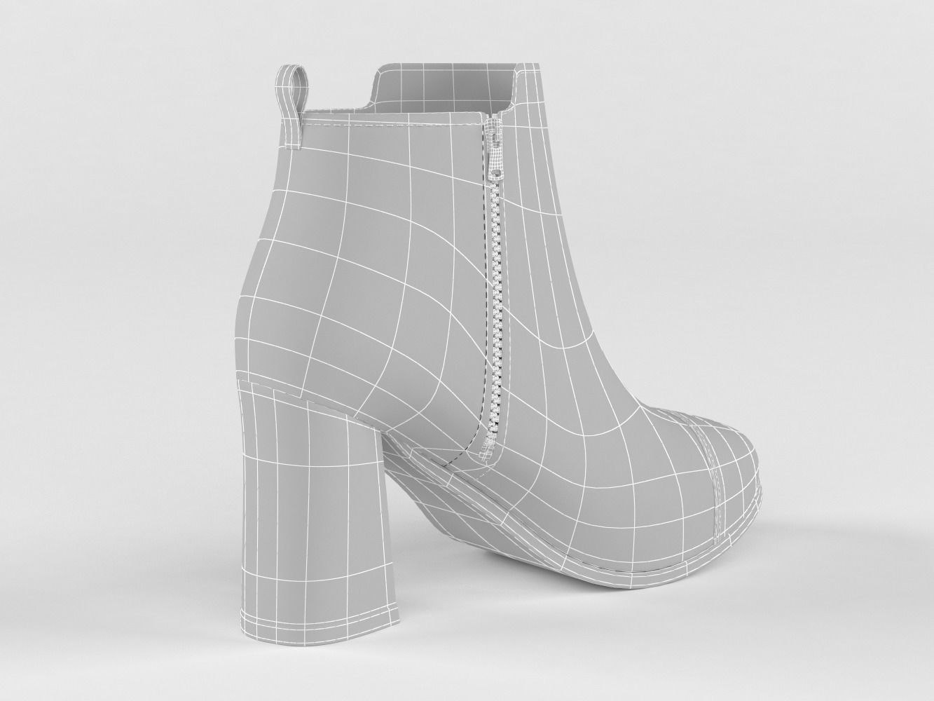 High Heels Women Boots 3D model_8
