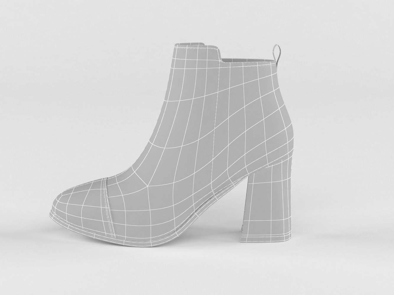 High Heels Women Boots 3D model_6