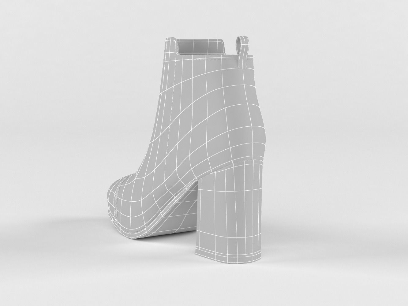 High Heels Women Boots 3D model_7