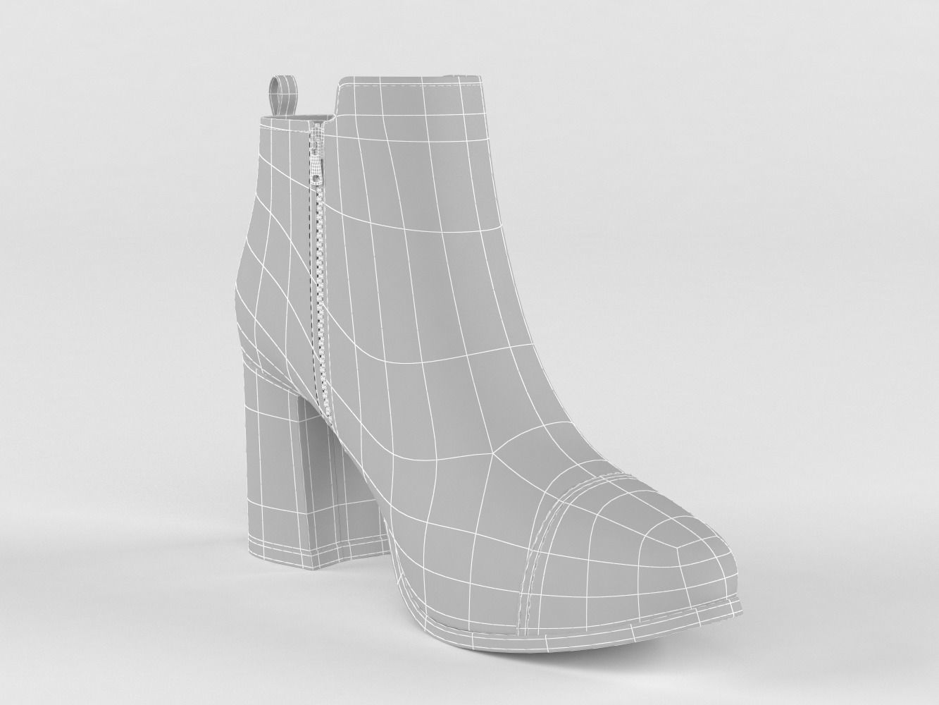 High Heels Women Boots 3D model_9