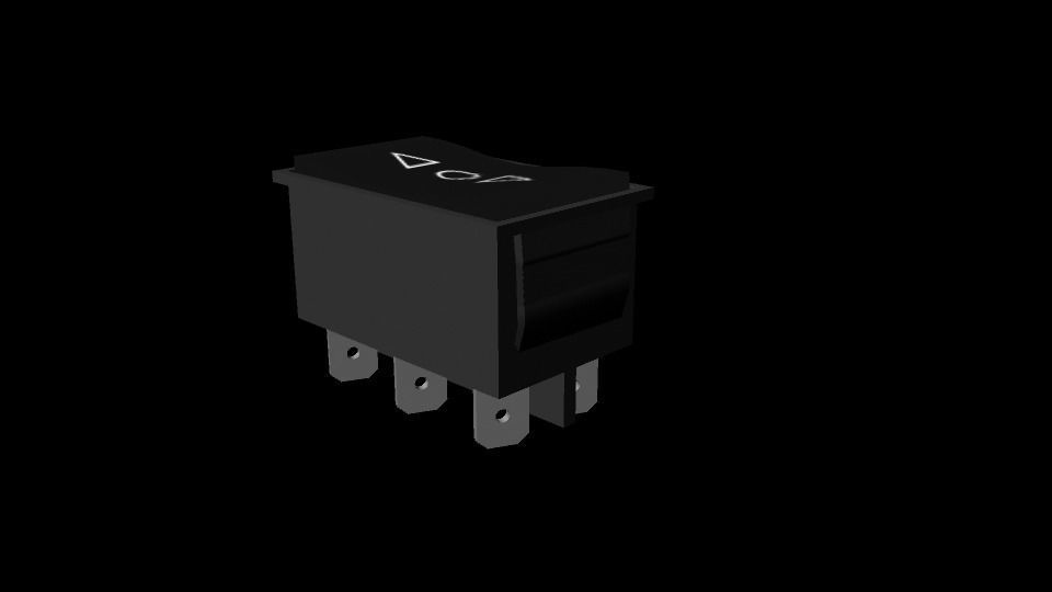 DPDT switch Free 3D model_3