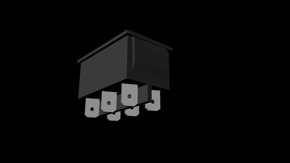 DPDT switch Free 3D model_1