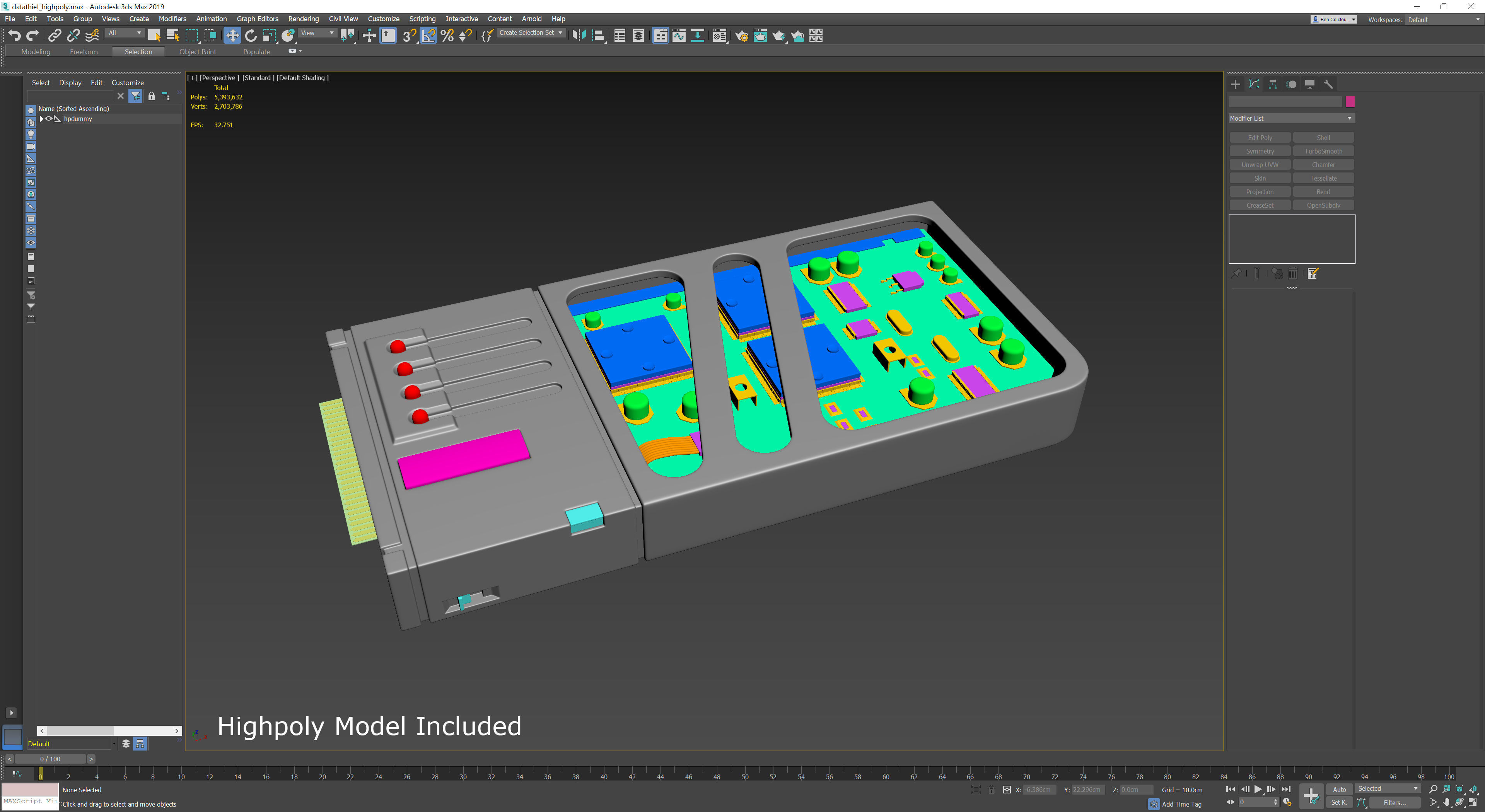 Hacker Gadget Low-poly 3D model_18
