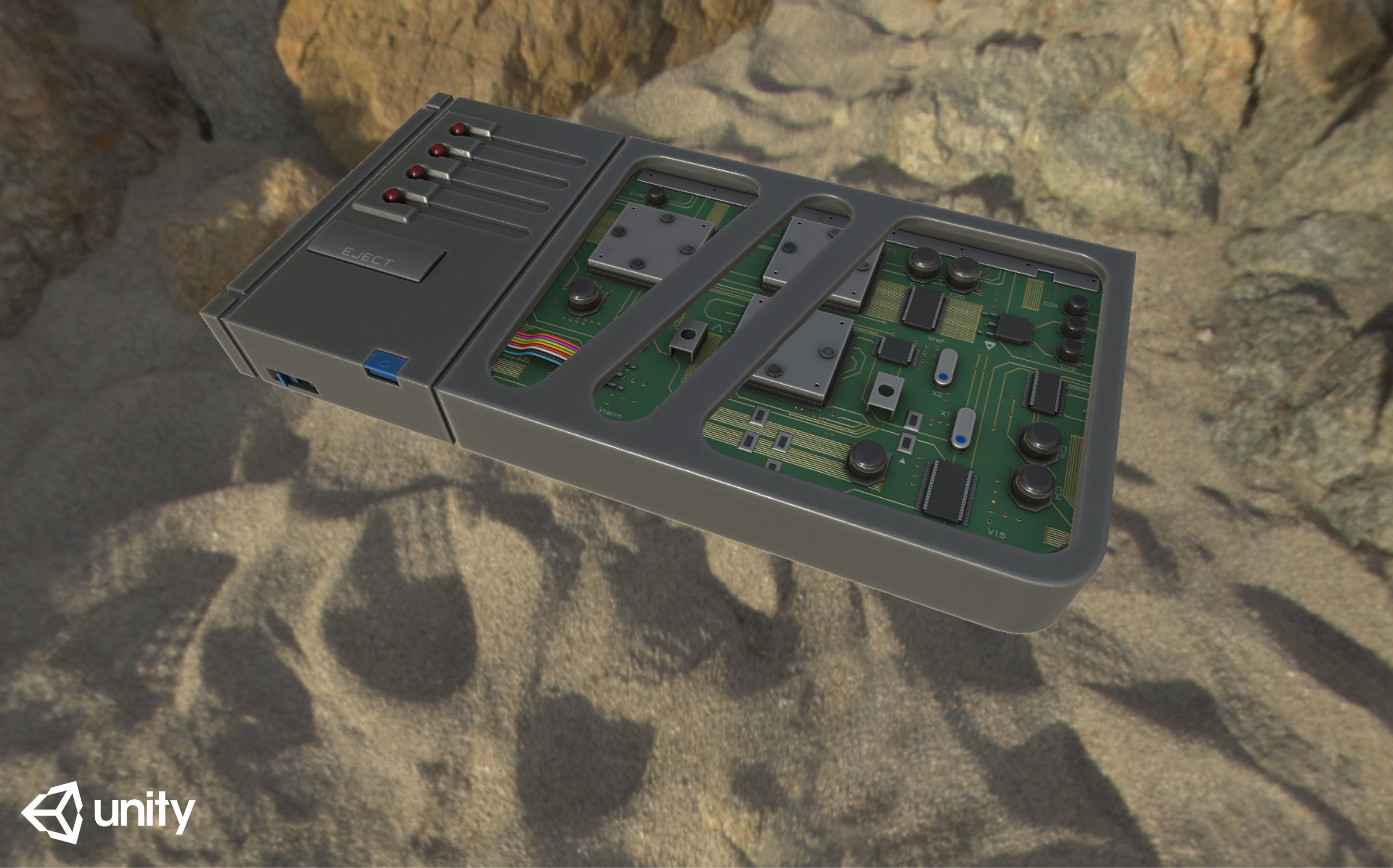 Hacker Gadget Low-poly 3D model_16