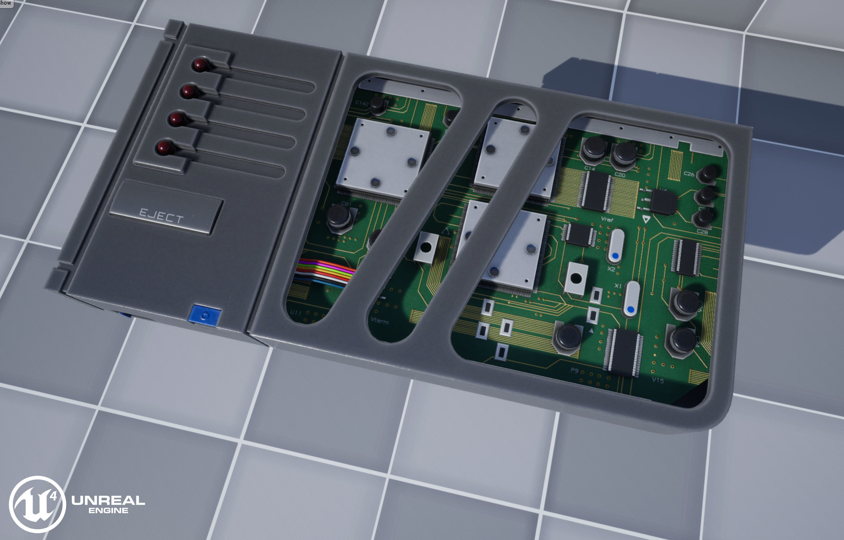 Hacker Gadget Low-poly 3D model_17