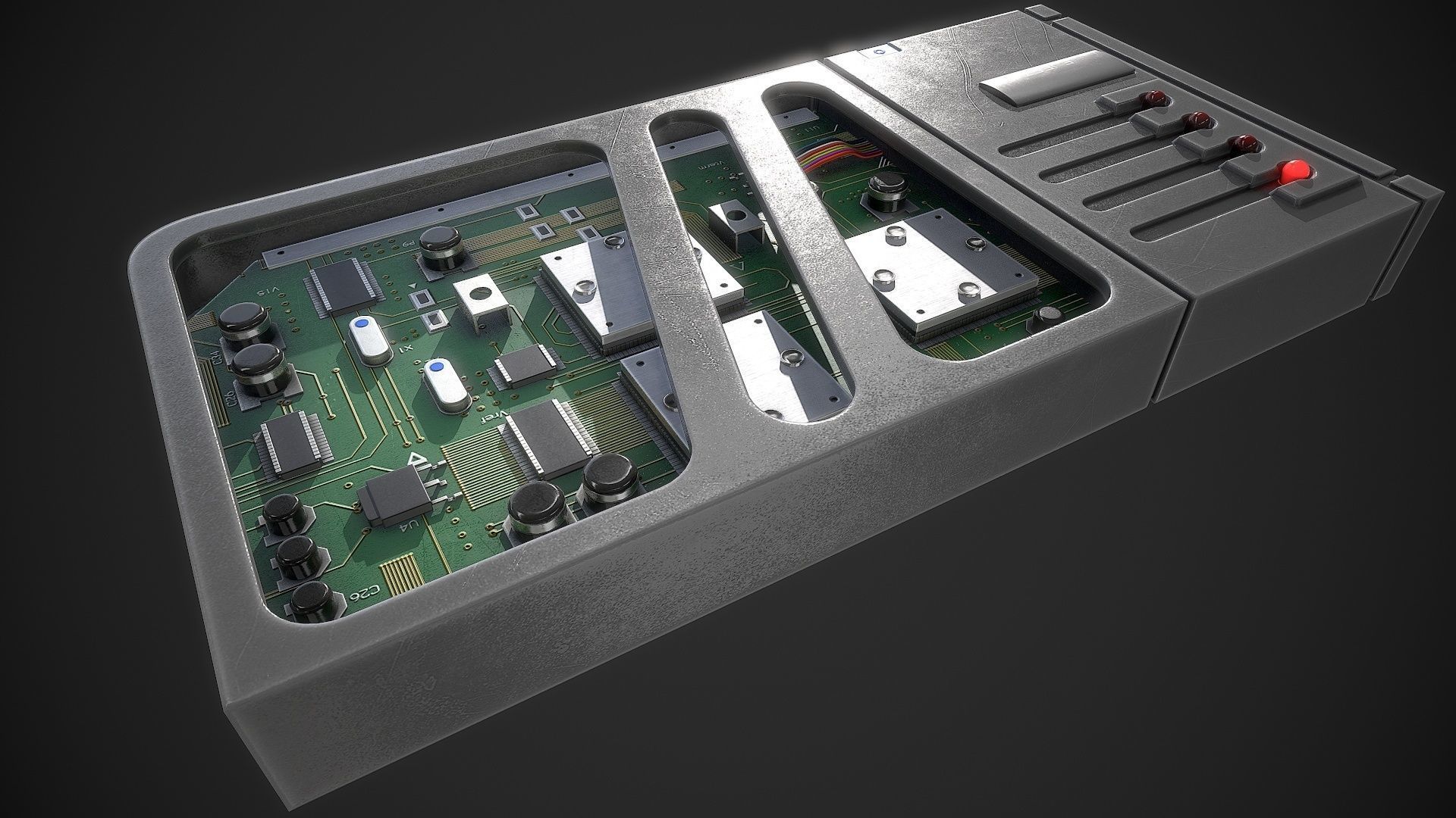 Hacker Gadget Low-poly 3D model_11