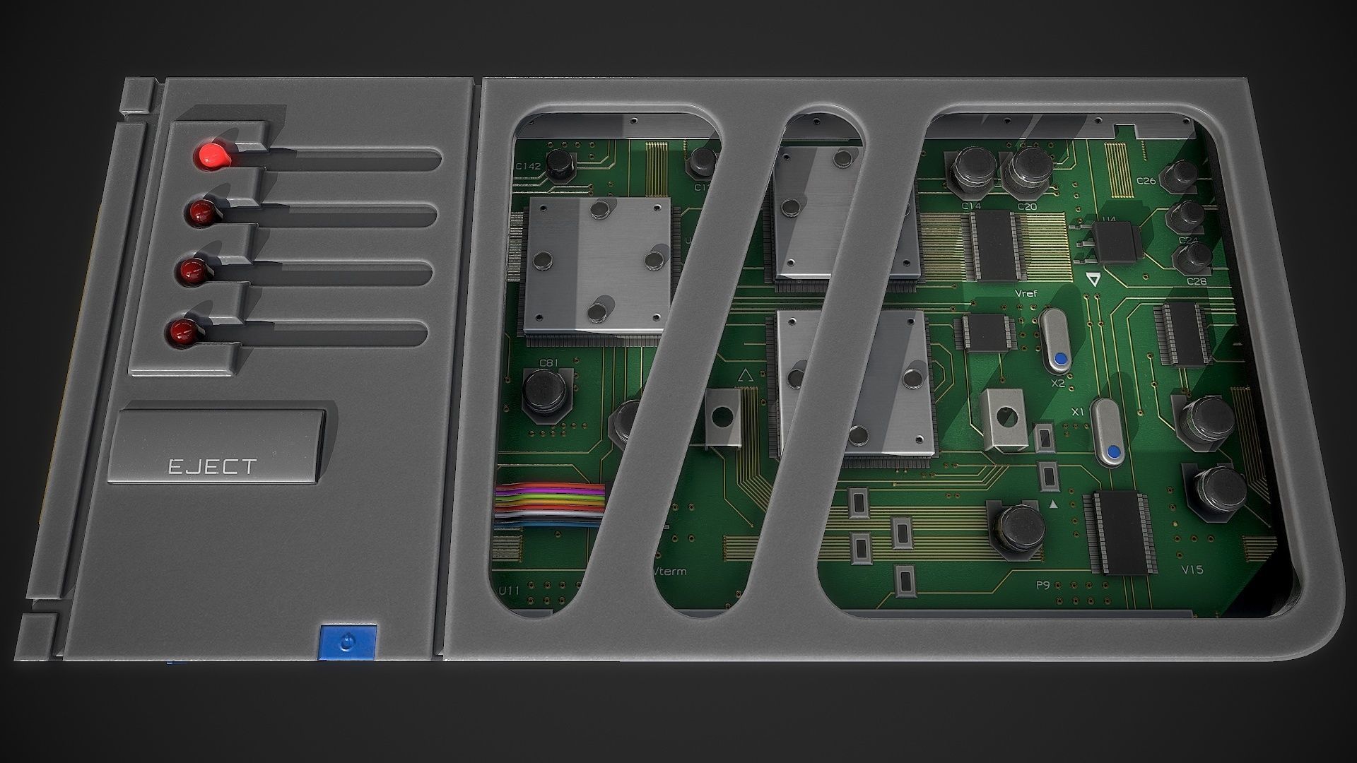 Hacker Gadget Low-poly 3D model_5