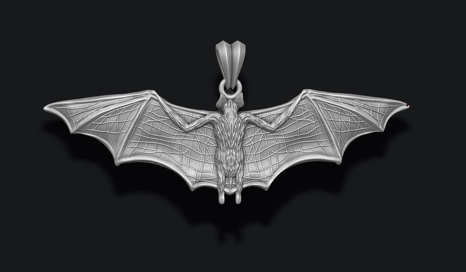 Bat pendant 3D print model_2