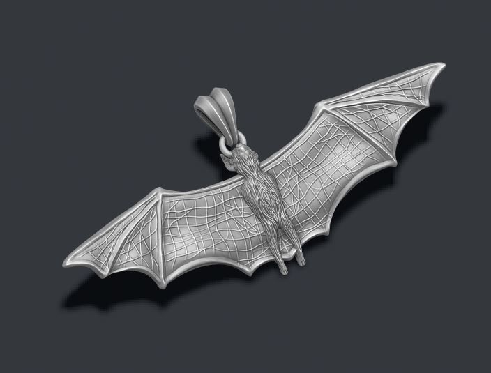 Bat pendant 3D print model_1