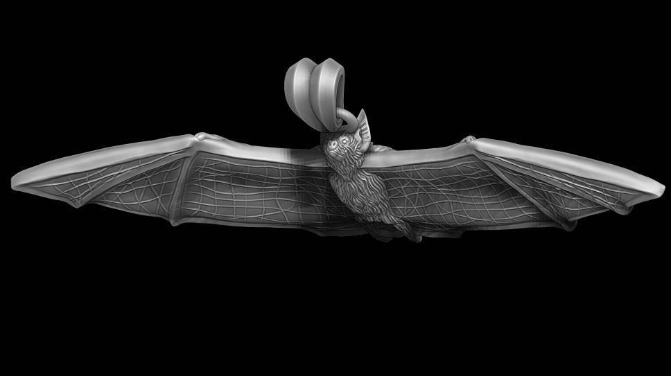 Bat pendant 3D print model_5