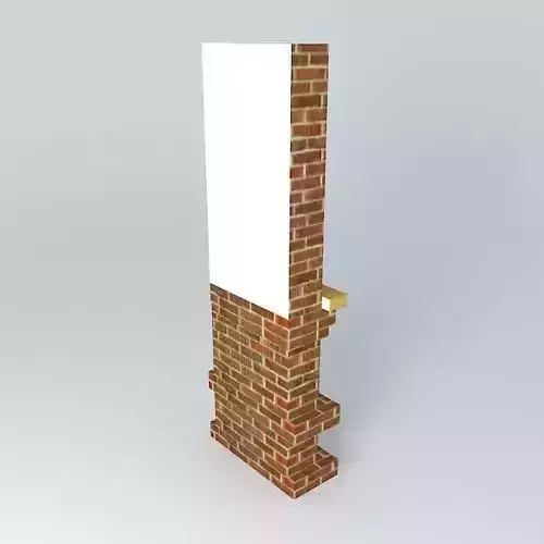 fireplace with wooden shelf