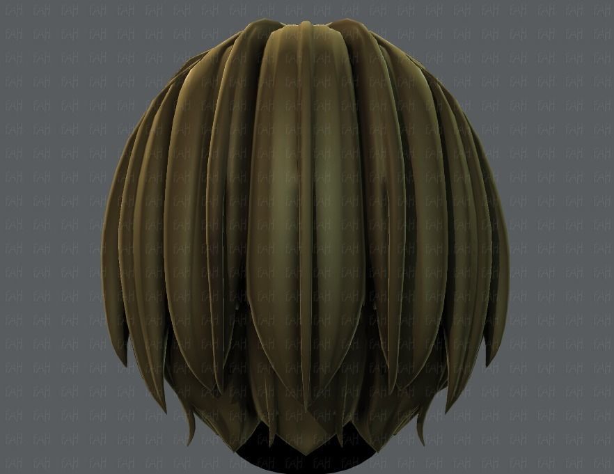 3D Hair style for boy V51 Low-poly 3D model_5