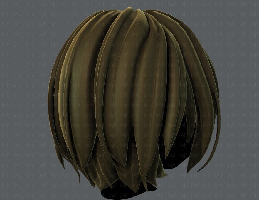 3D Hair style for boy V51 Low-poly 3D model_4