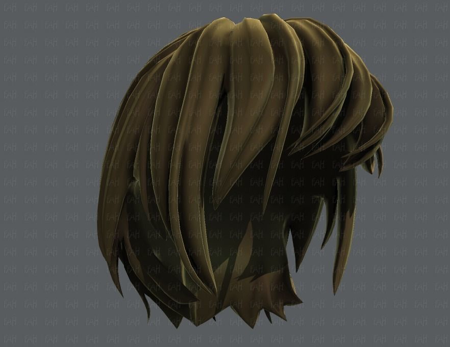 3D Hair style for boy V51 Low-poly 3D model_41