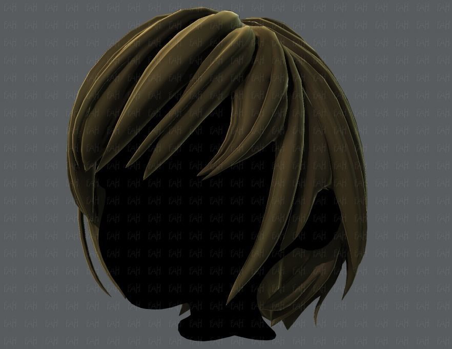 3D Hair style for boy V51 Low-poly 3D model_8