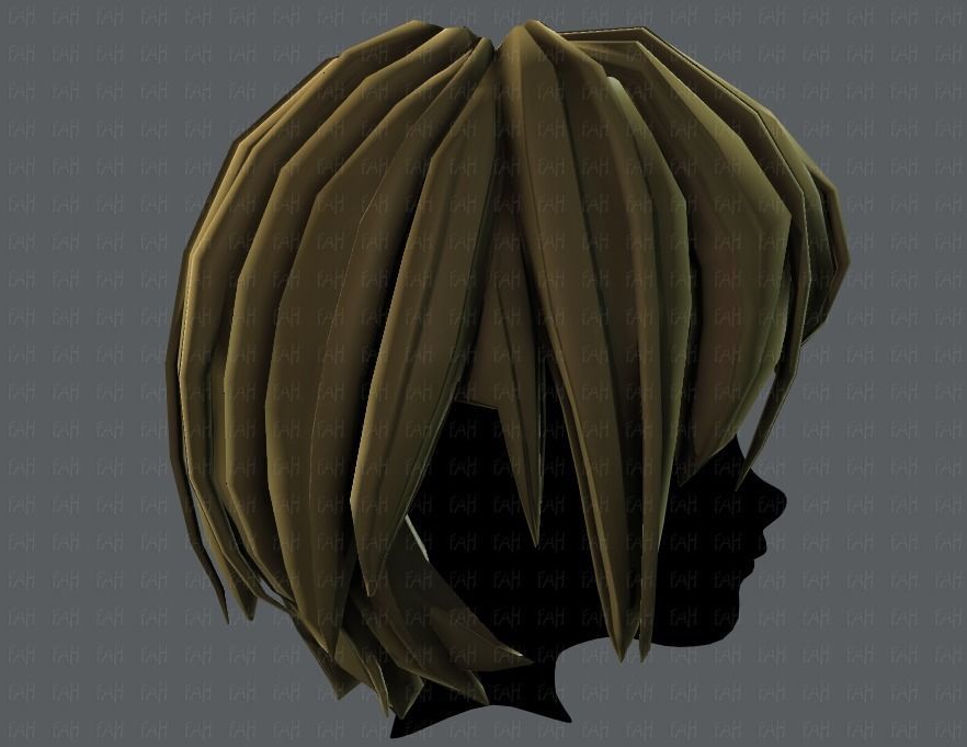 3D Hair style for boy V51 Low-poly 3D model_19