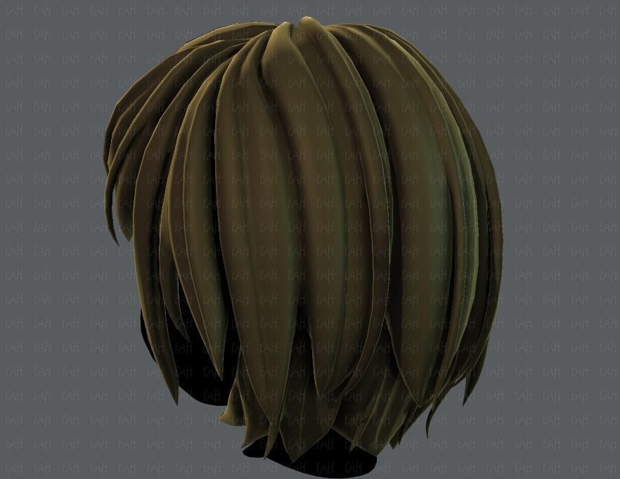 3D Hair style for boy V51 Low-poly 3D model_6