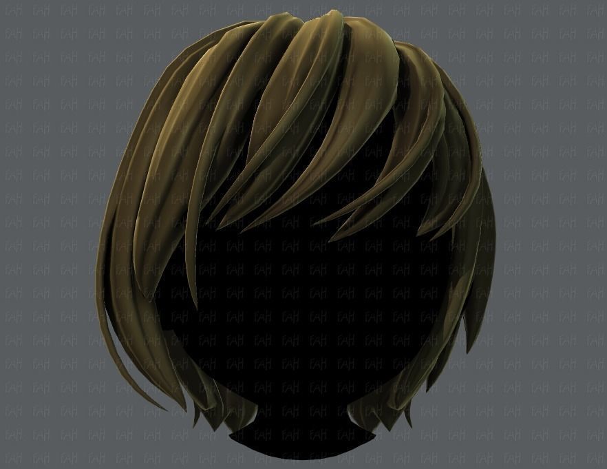 3D Hair style for boy V51 Low-poly 3D model_1