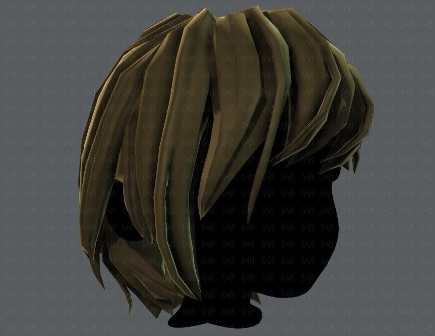 3D Hair style for boy V51 Low-poly 3D model_18