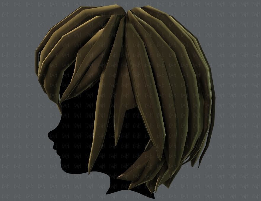 3D Hair style for boy V51 Low-poly 3D model_23