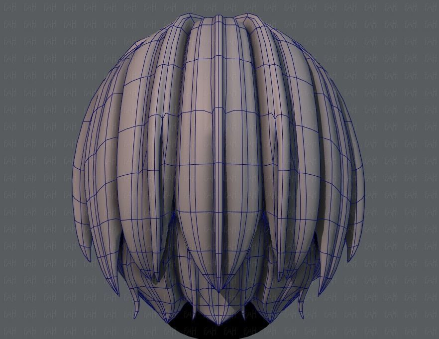 3D Hair style for boy V51 Low-poly 3D model_13