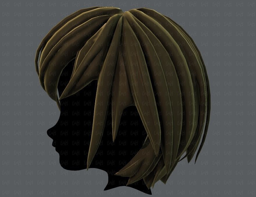 3D Hair style for boy V51 Low-poly 3D model_7