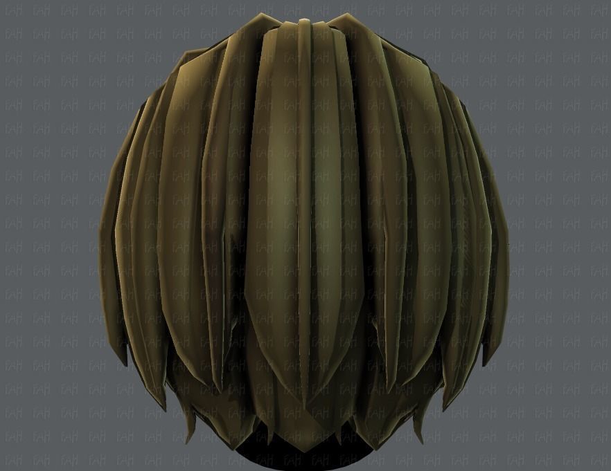 3D Hair style for boy V51 Low-poly 3D model_21