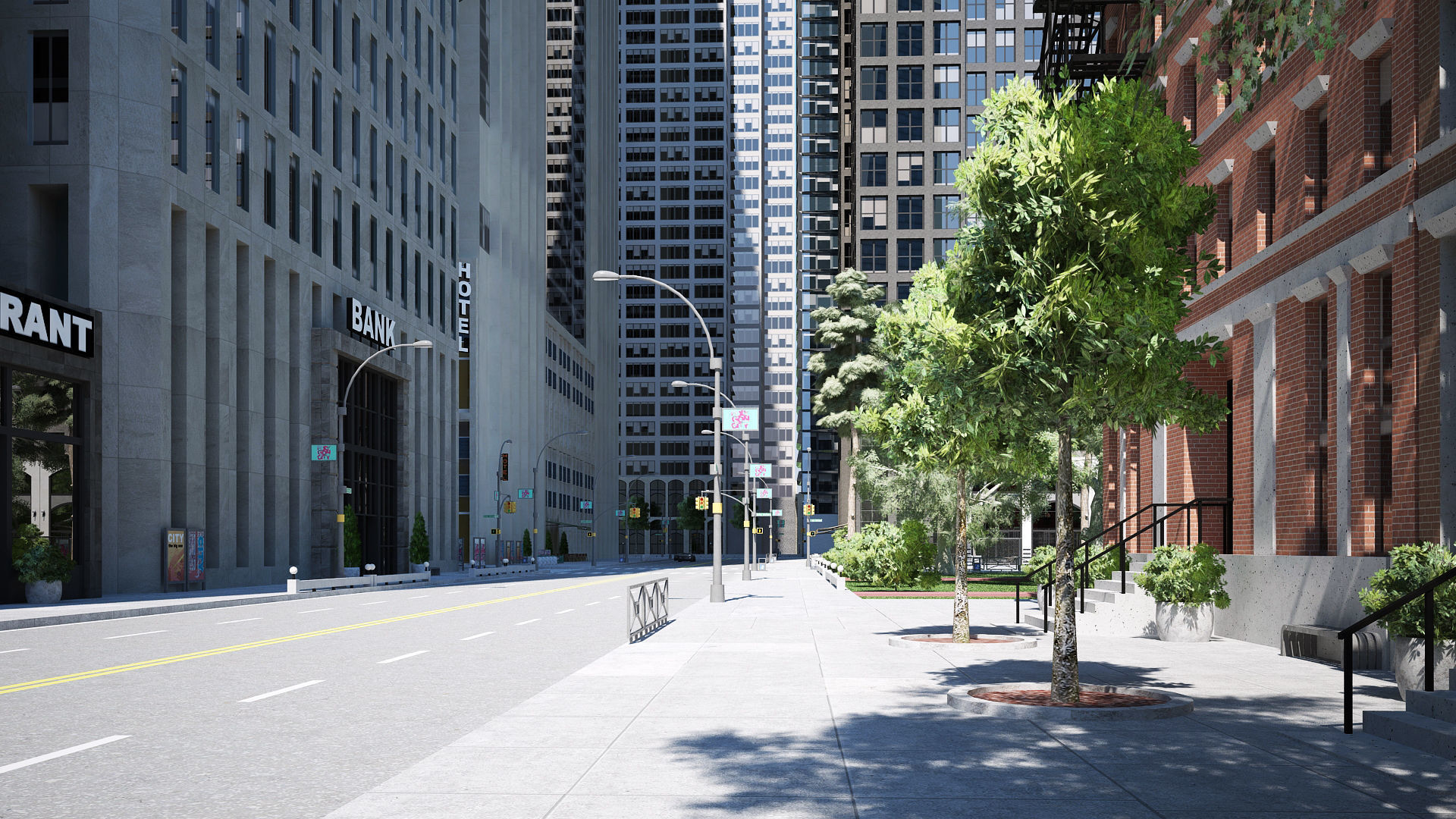 3D City Streets 3D model_11