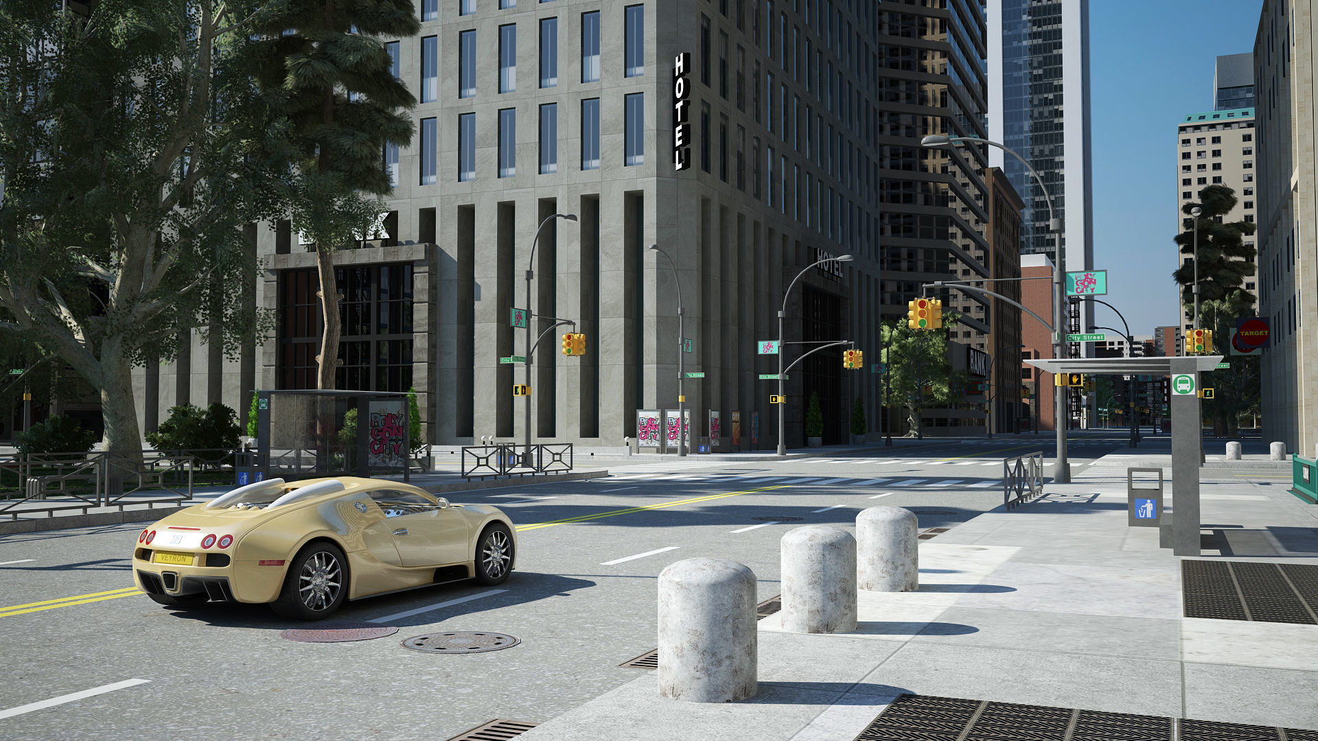 3D City Streets 3D model_2