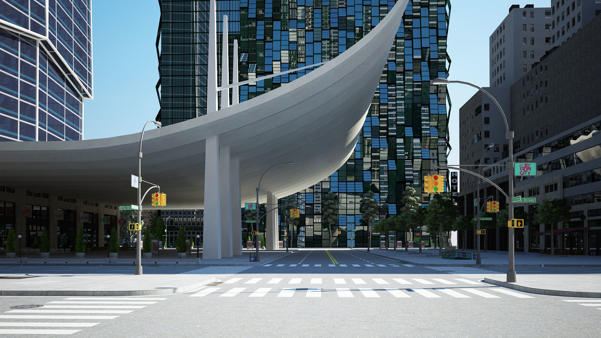 3D City Streets 3D model_3