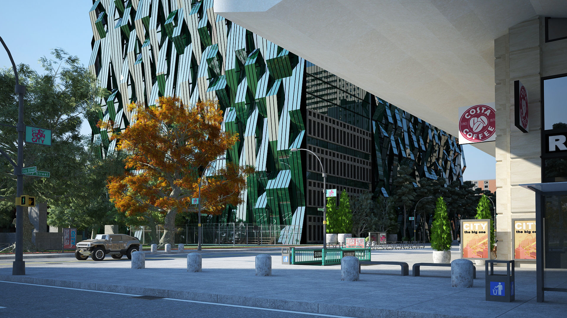 3D City Streets 3D model_9