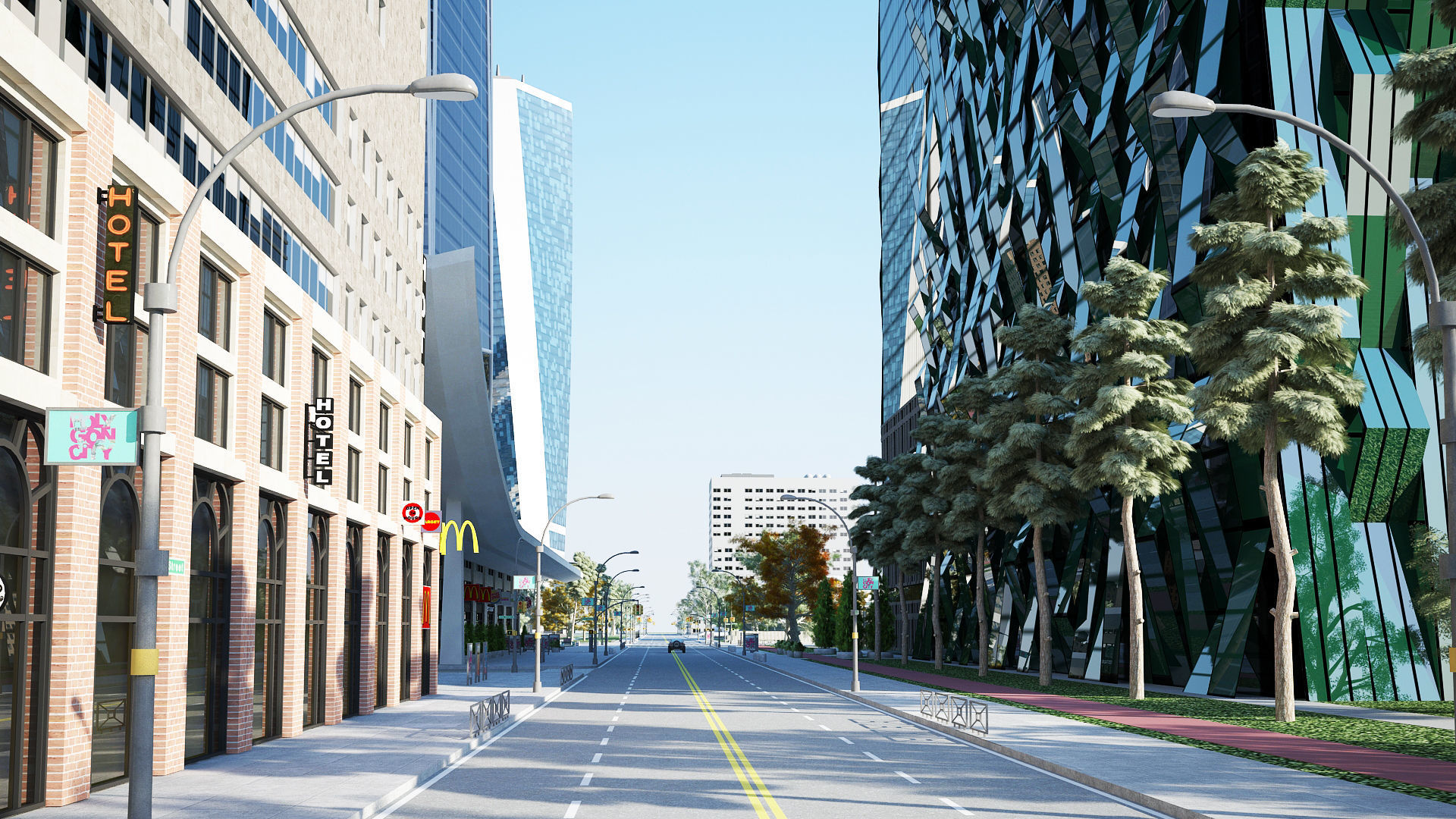 3D City Streets 3D model_6