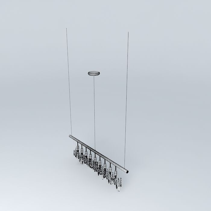 CRYSTAL Cellula Inspired Chandelier 48 Free 3D model_4