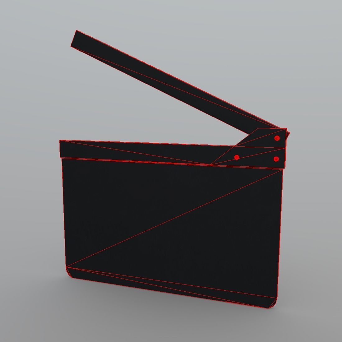 Clapperboard movie clapper board Low-poly 3D model_7