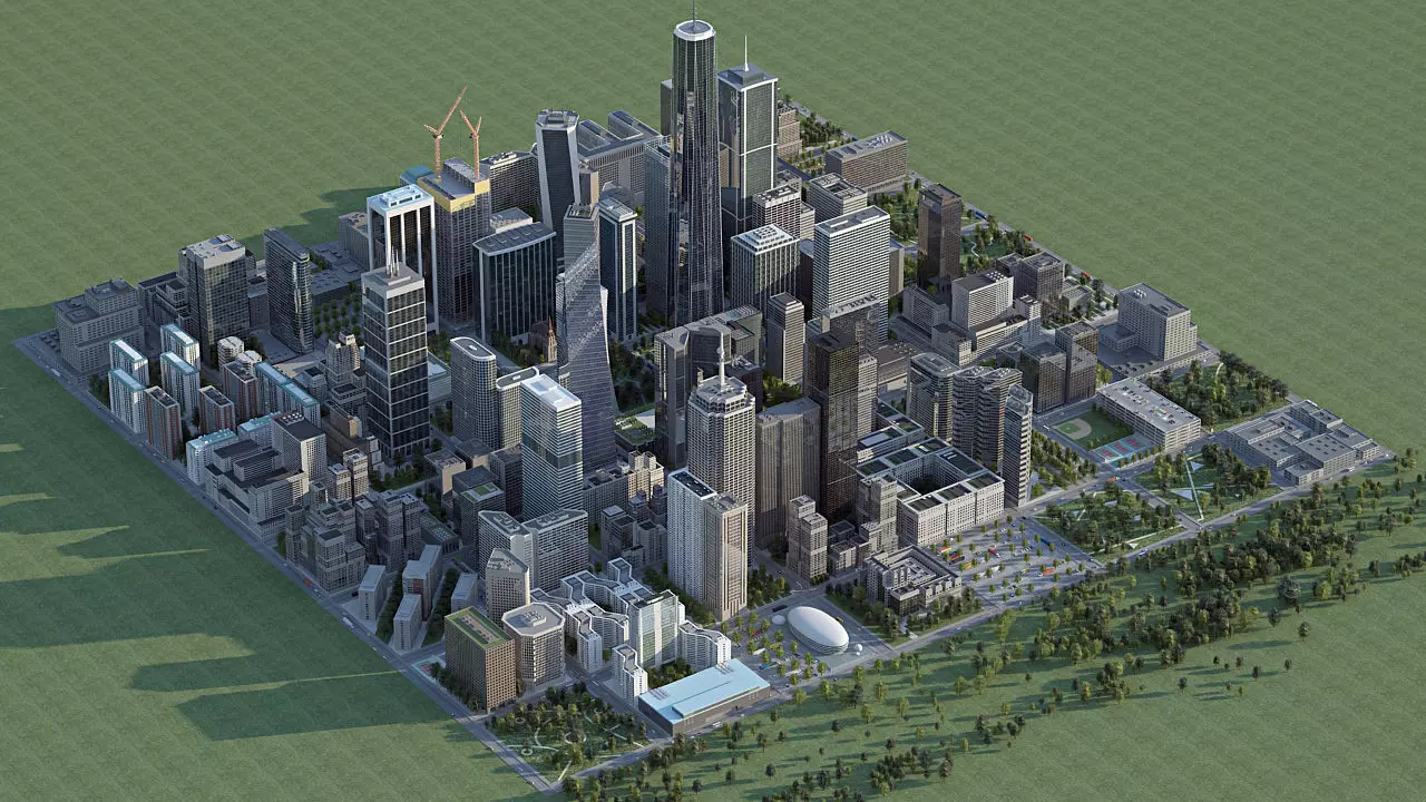 3D Big City H 3D model_0