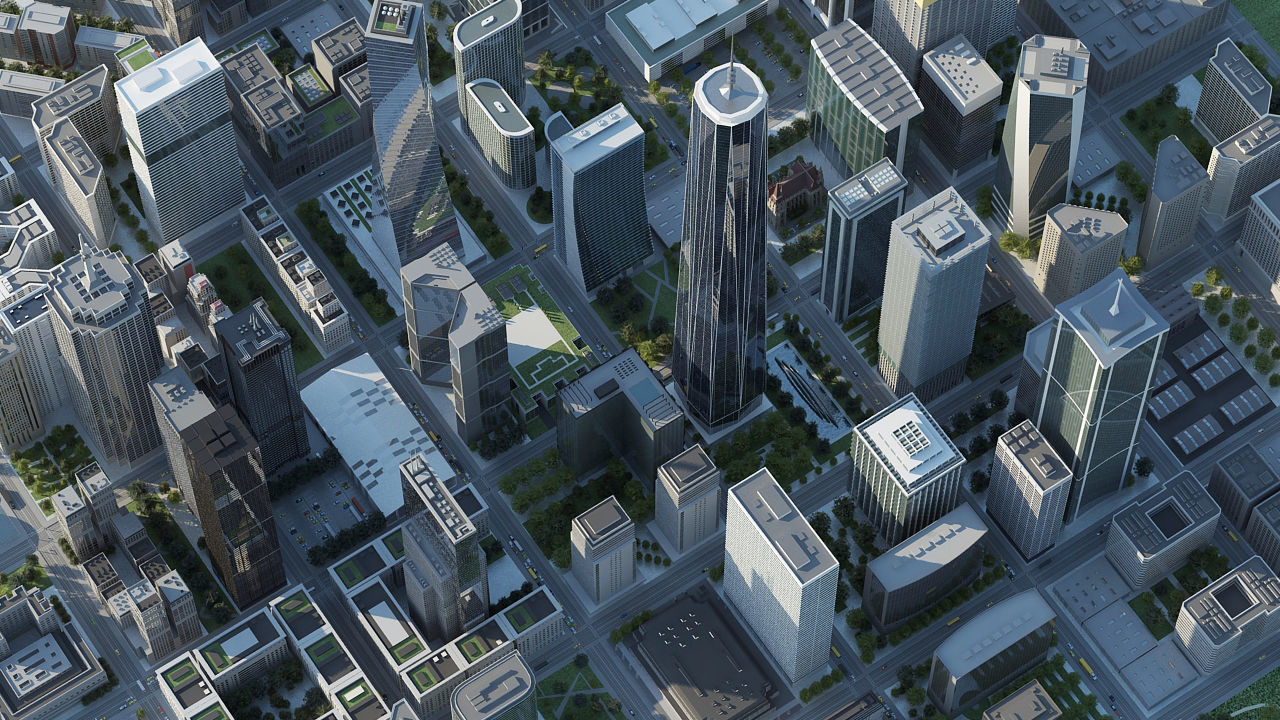 3D Big City H 3D model_9