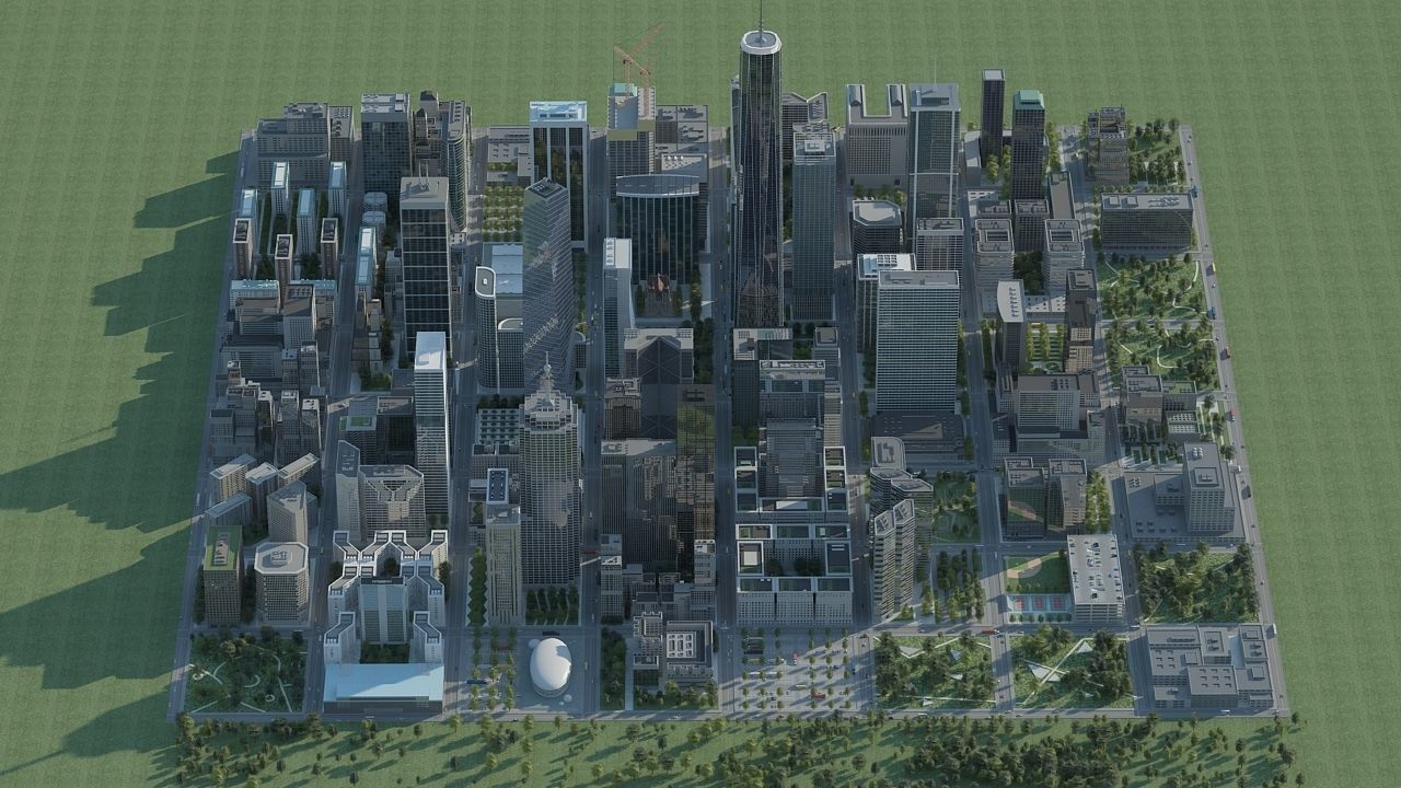 3D Big City H 3D model_12