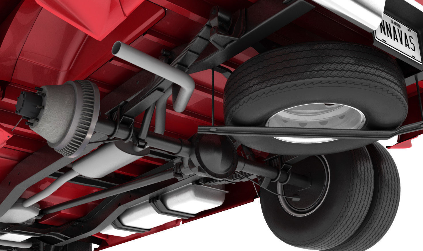 GENERIC DUALLY PICKUP TRUCK 2 3D model_11