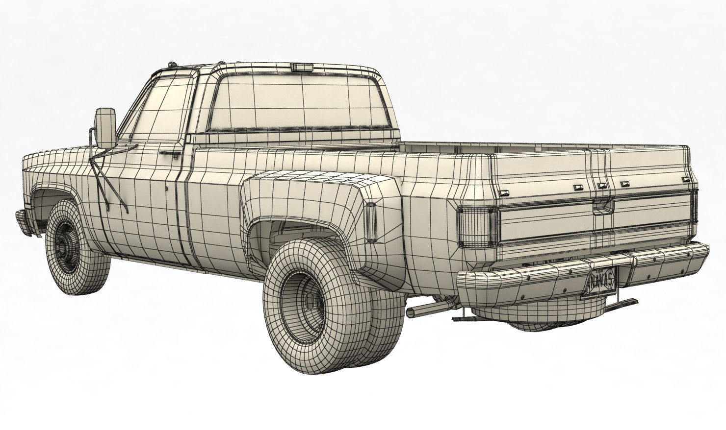 GENERIC DUALLY PICKUP TRUCK 2 3D model_23