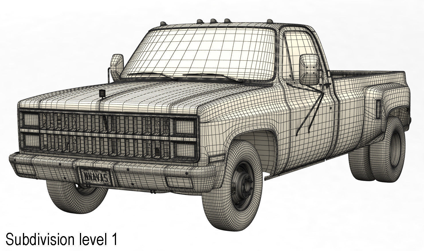 GENERIC DUALLY PICKUP TRUCK 2 3D model_22