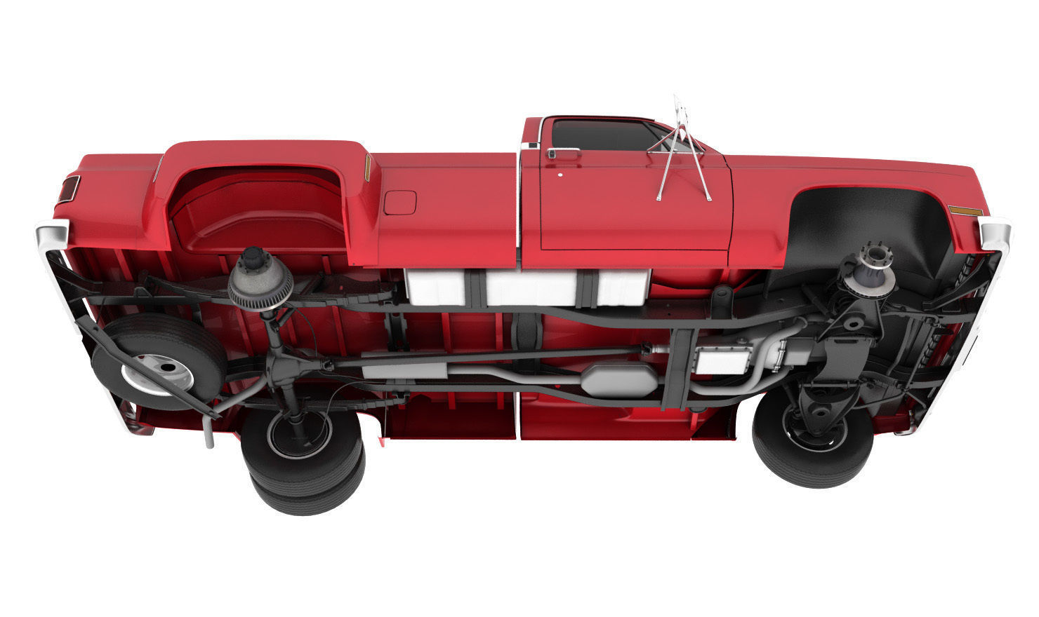 GENERIC DUALLY PICKUP TRUCK 2 3D model_5