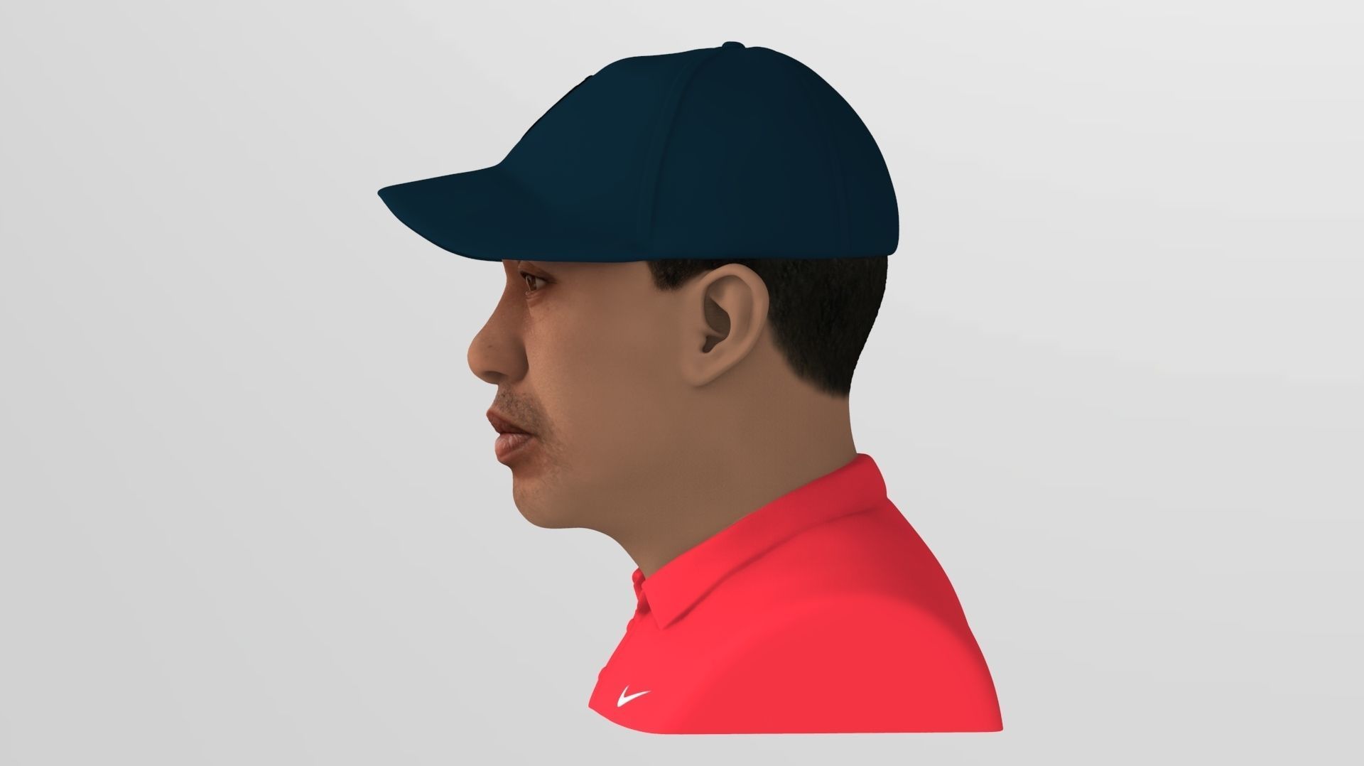 Tiger Woods bust ready for full color 3D printing 3D print model_3