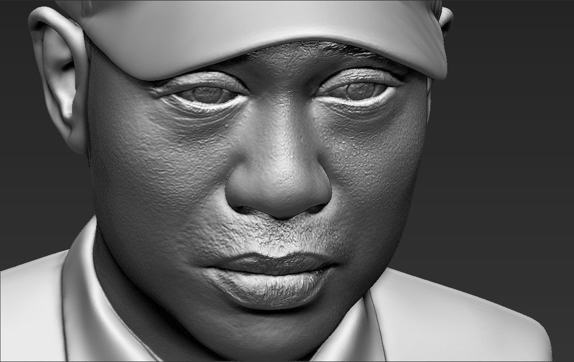 Tiger Woods bust ready for full color 3D printing 3D print model_47