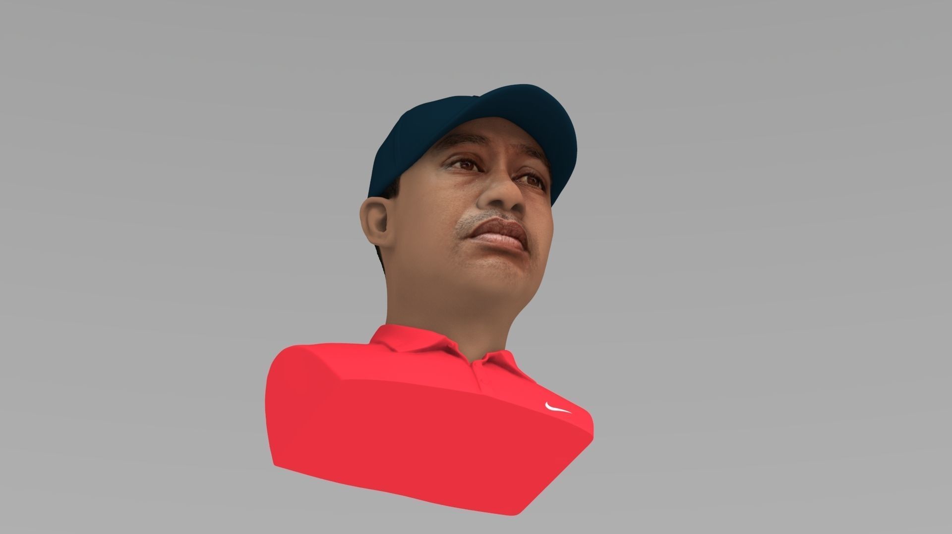 Tiger Woods bust ready for full color 3D printing 3D print model_15