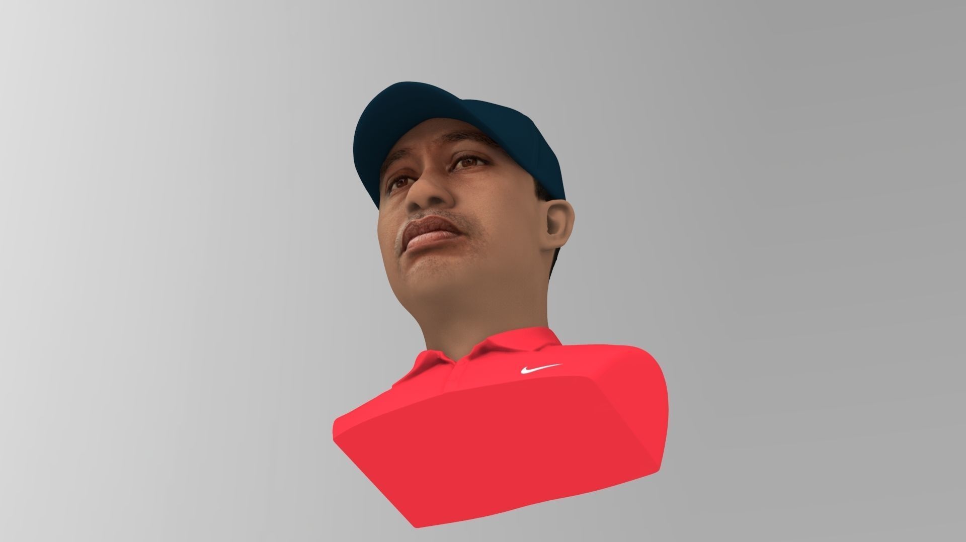 Tiger Woods bust ready for full color 3D printing 3D print model_16